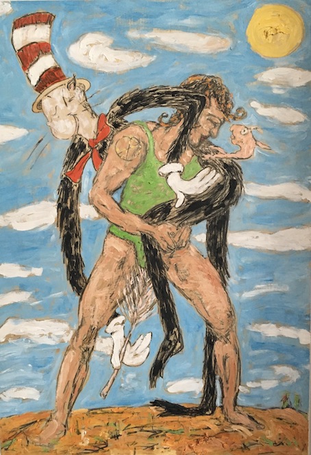 Eion Shanks|  Wrestling with friends  | McATamney Gallery and Design Store | Geraldine NZ